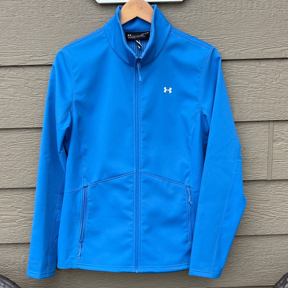 Under Armour Vibrant Blue Zip-Up Jacket ladies size large